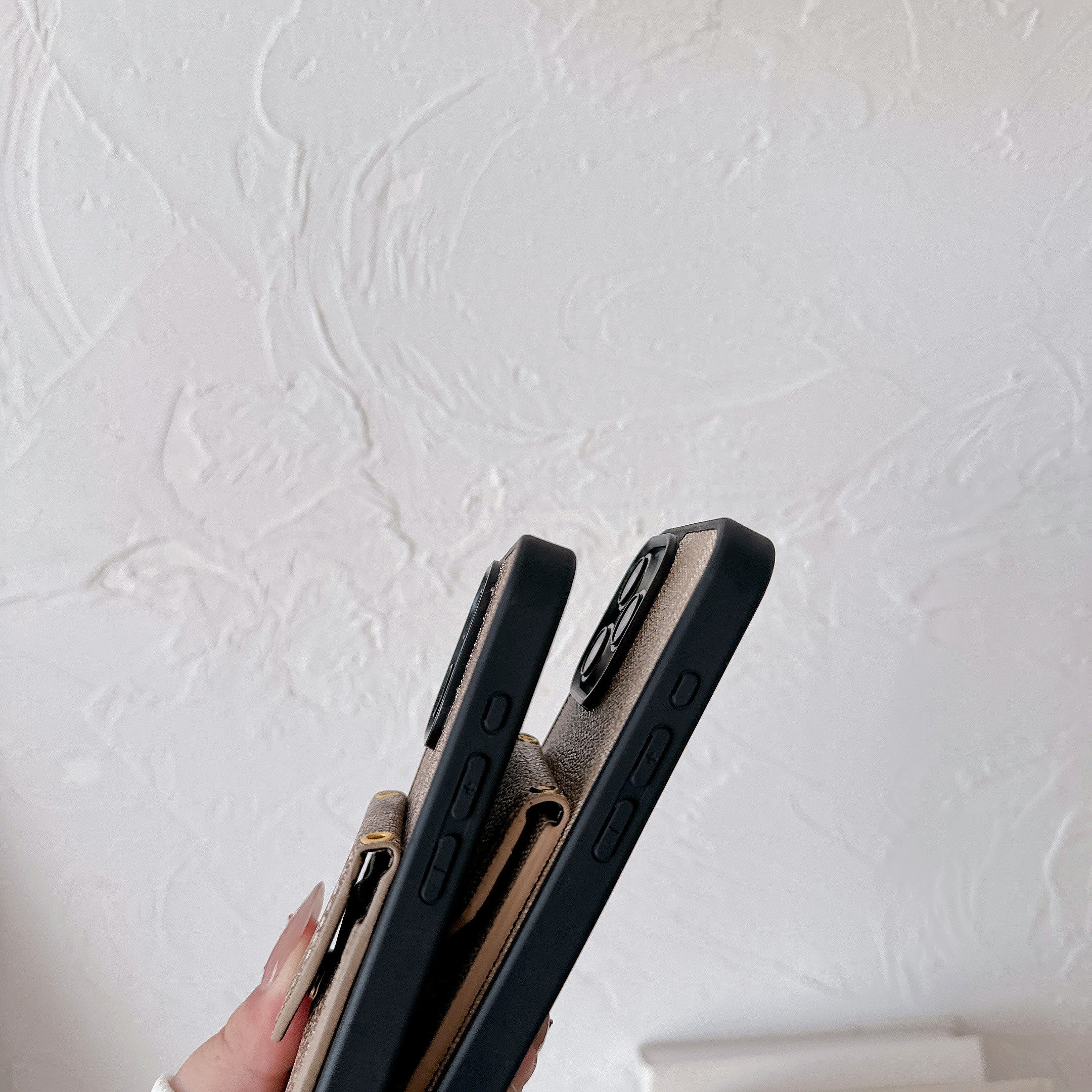 Coach iPhone Case With Card Holder And Strap Dark Brown -SJ240513 - Wholesale & Influencer