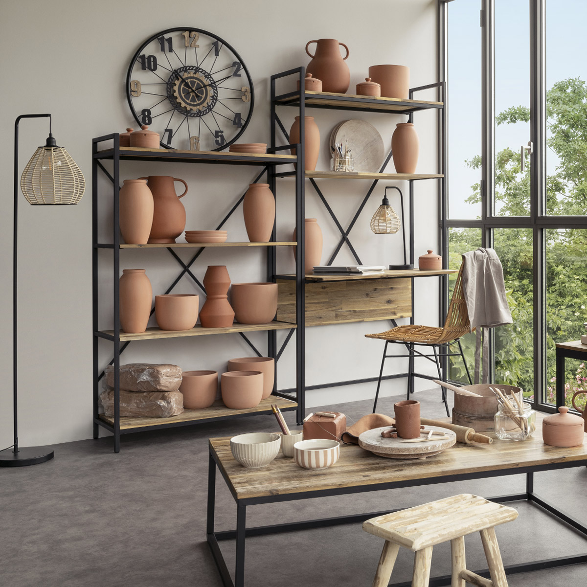 Lamp "Delia" Metal, black, h.47,5 cm