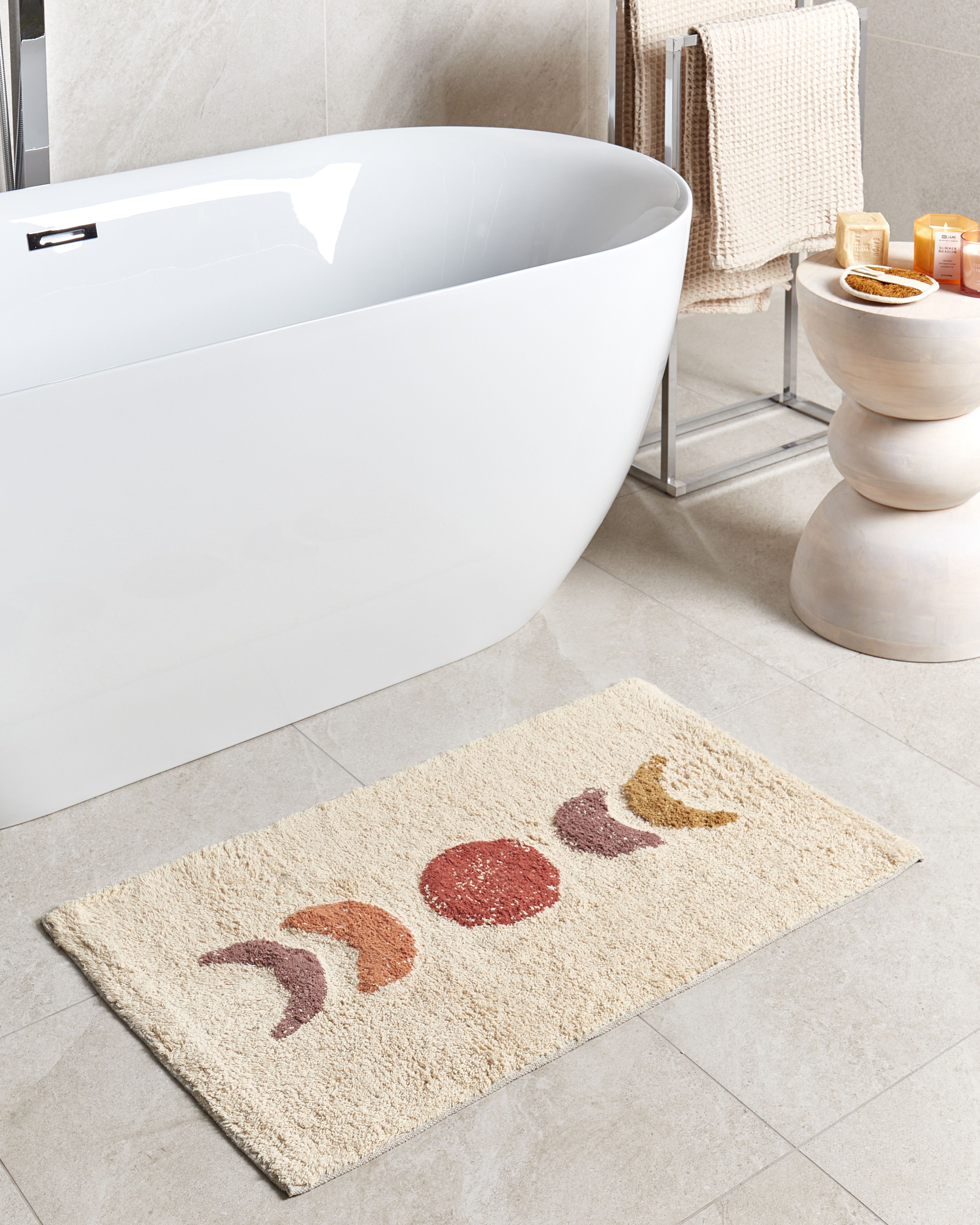 Bath Mat ESME Beige 50 x 80 cm Cotton
