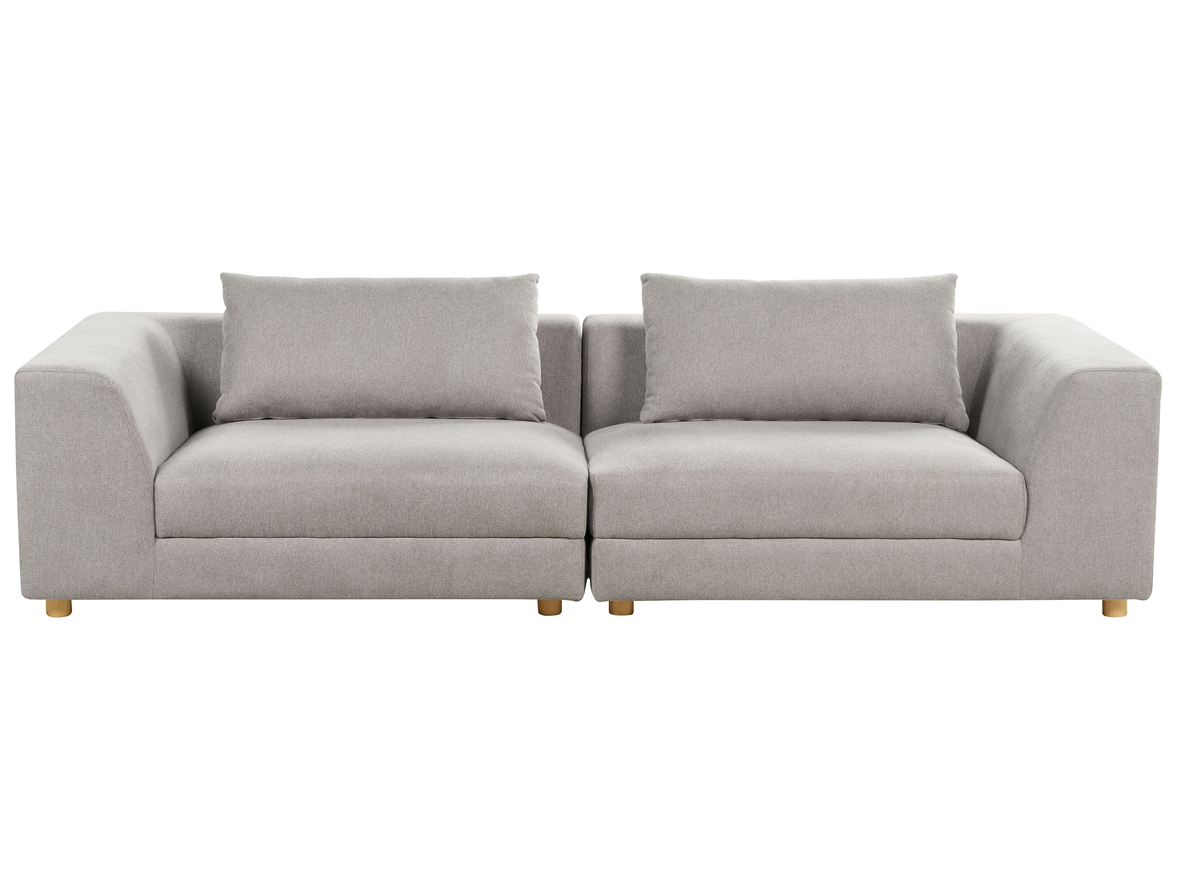 Sofa 3 Seater LERMON Fabric Light Grey