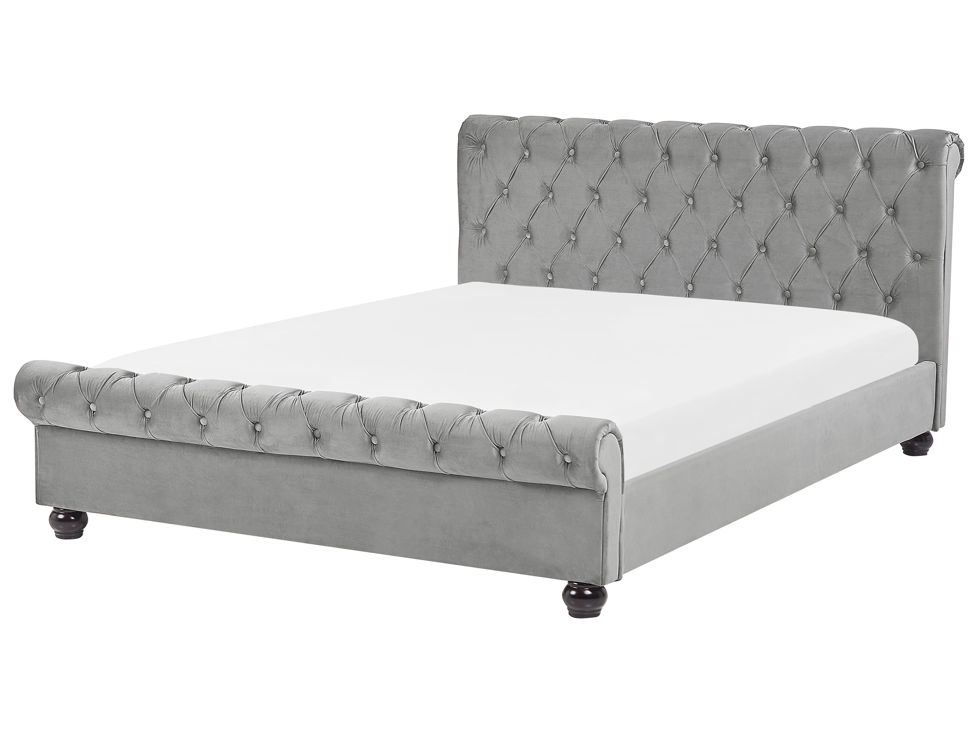 Waterbed Velvet AVALLON 180 x 200 cm (EU Super King) Grey