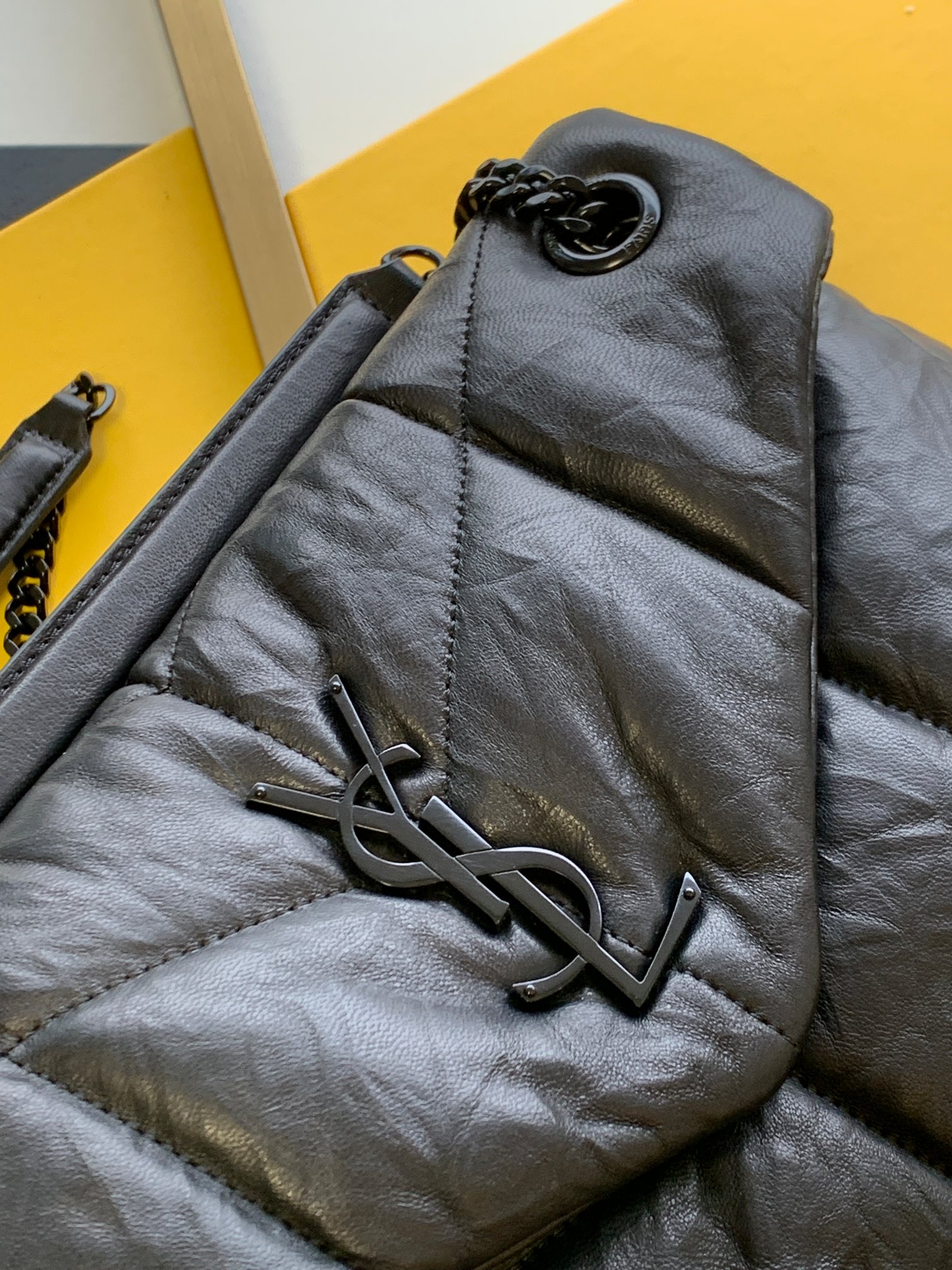 PUFFER MEDIUM CHAIN BAG IN DENIM AND SMOOTH LEATHER1:1High-quality replica