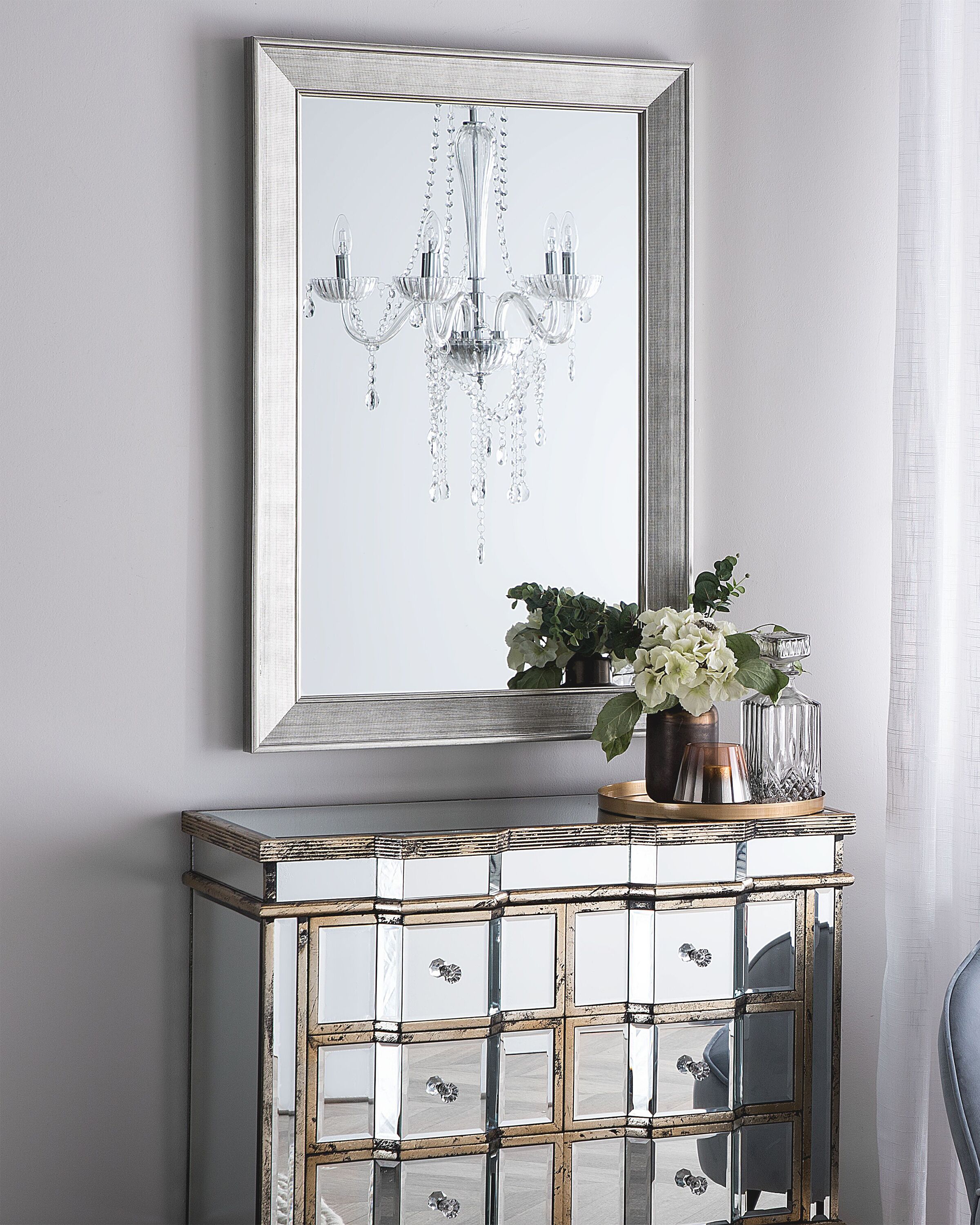 Wall Mirror BUBRY 61 cm 91 cm Silver