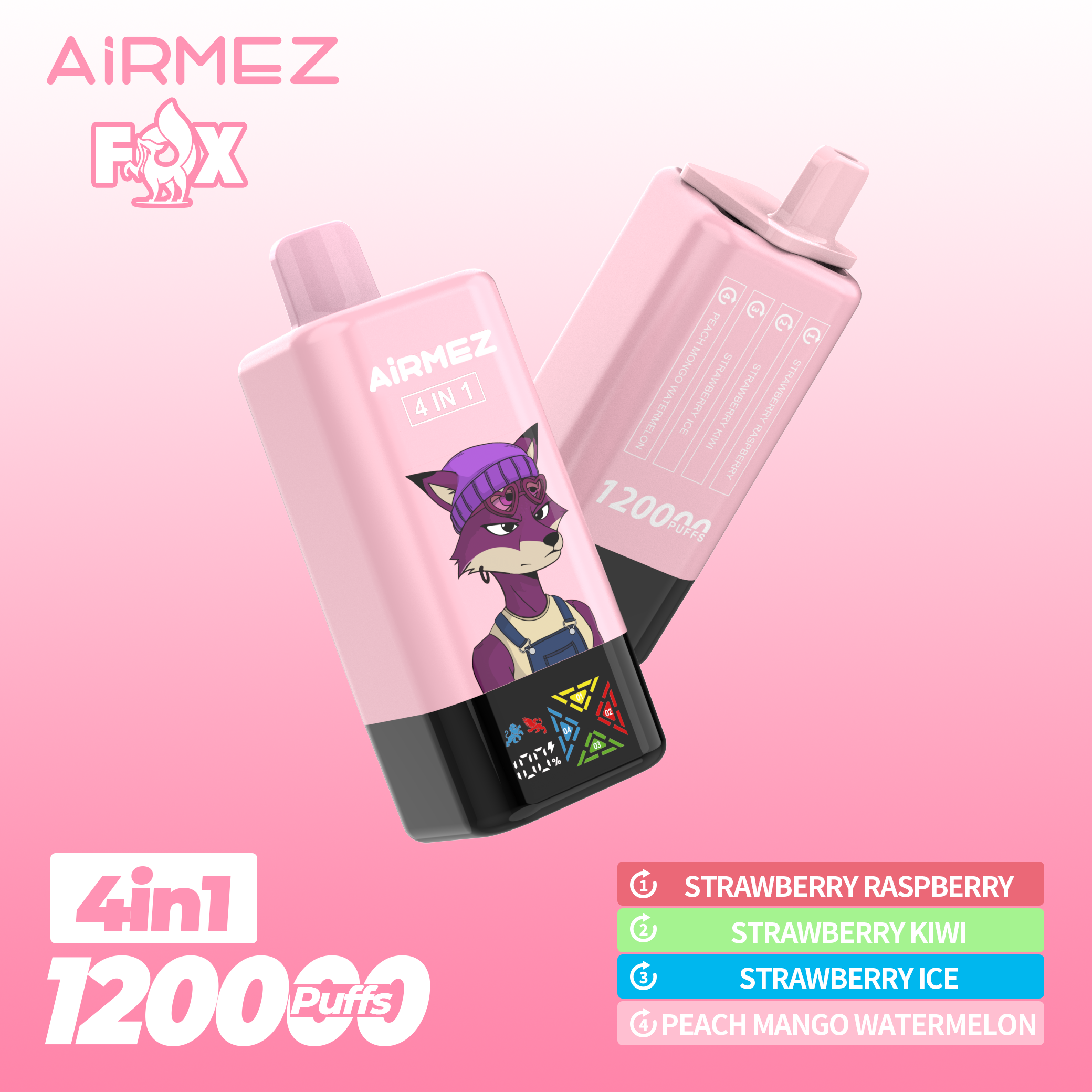 Airmez FOX 4-in-1 120000 Puffs – Quad Flavor Beast