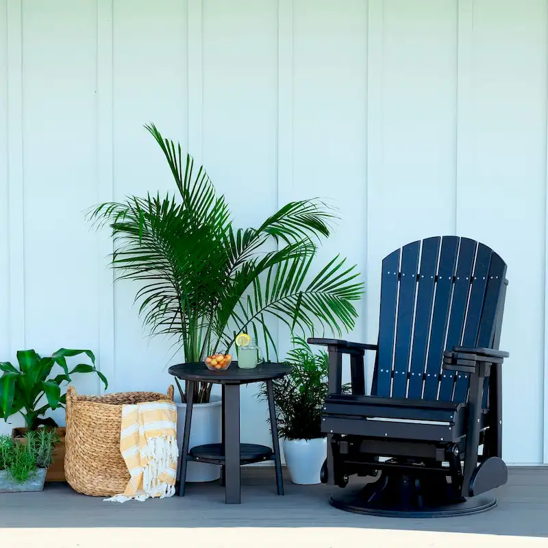 Poly Lumber Adirondack Swivel Glider Chair - 30W x 28D x 44H Poly Lumber Adirondack Swivel Glider Chair - 30W x 28D x 44H
