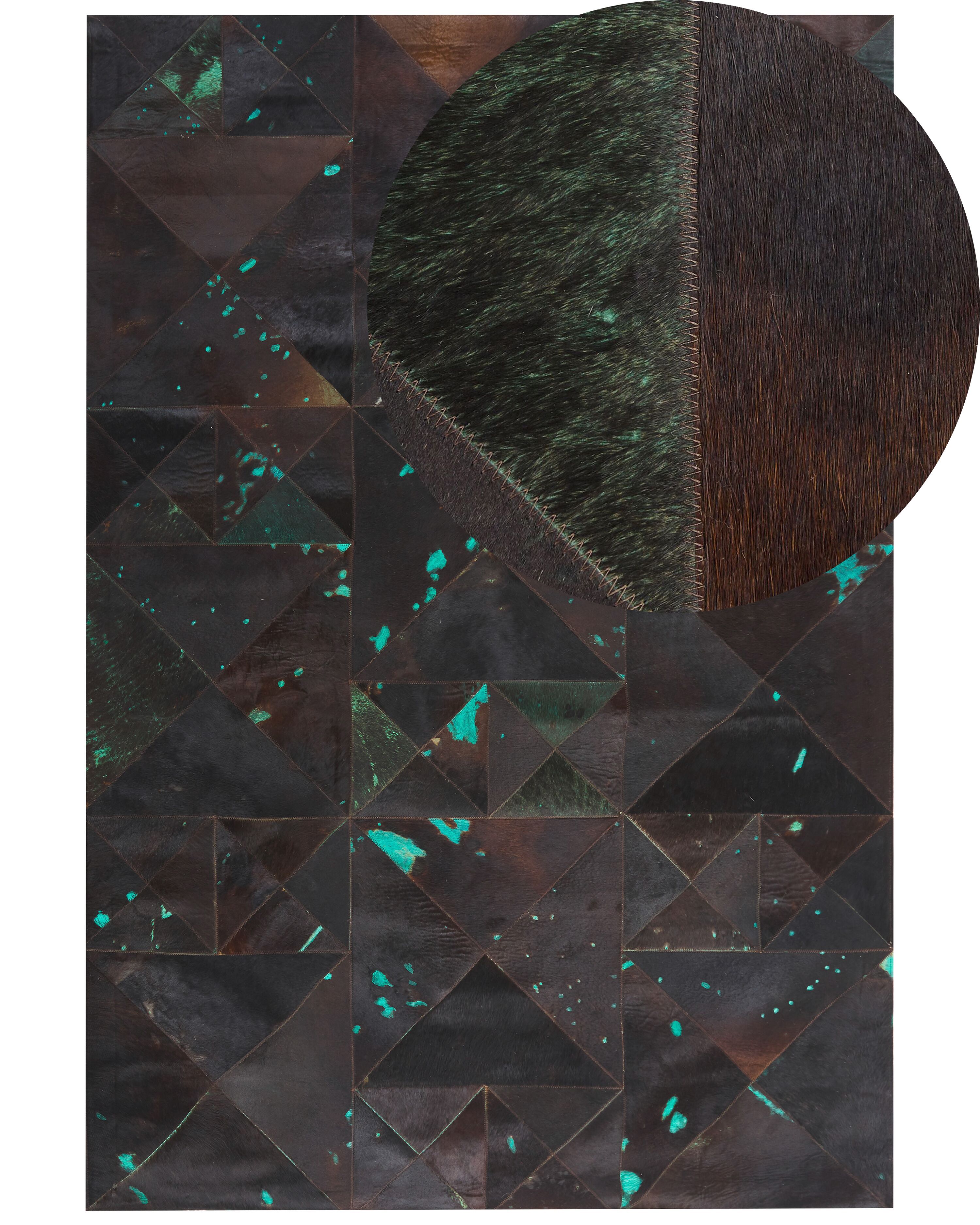 Rug ATALAN Brown 160 x 230 cm Leather