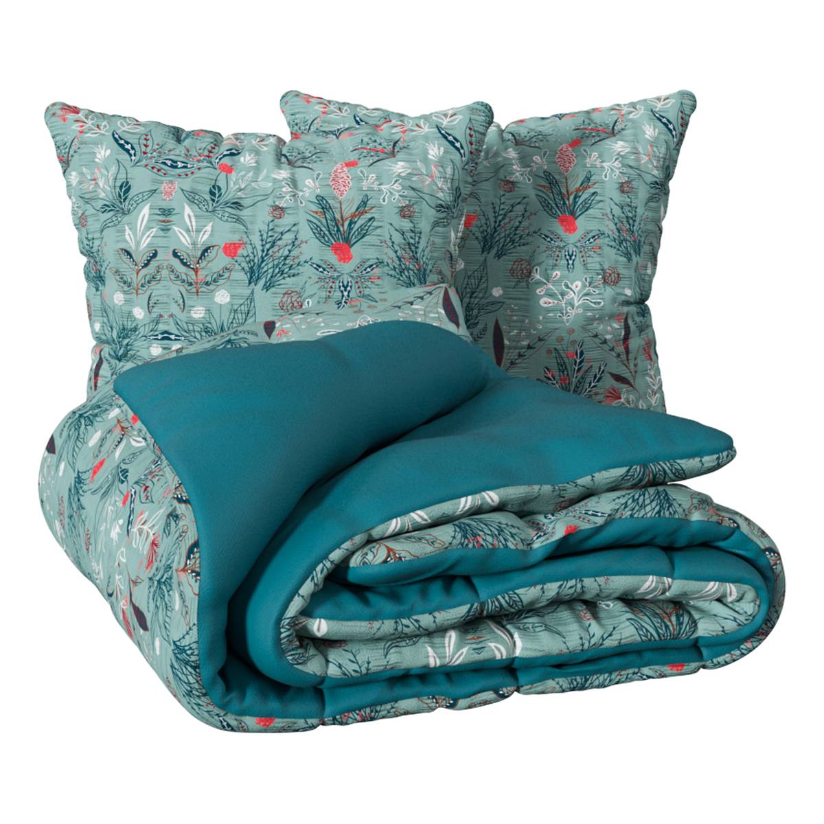 "Marine Vegetation" Bedding Set Celadon Green, 240x220 cm