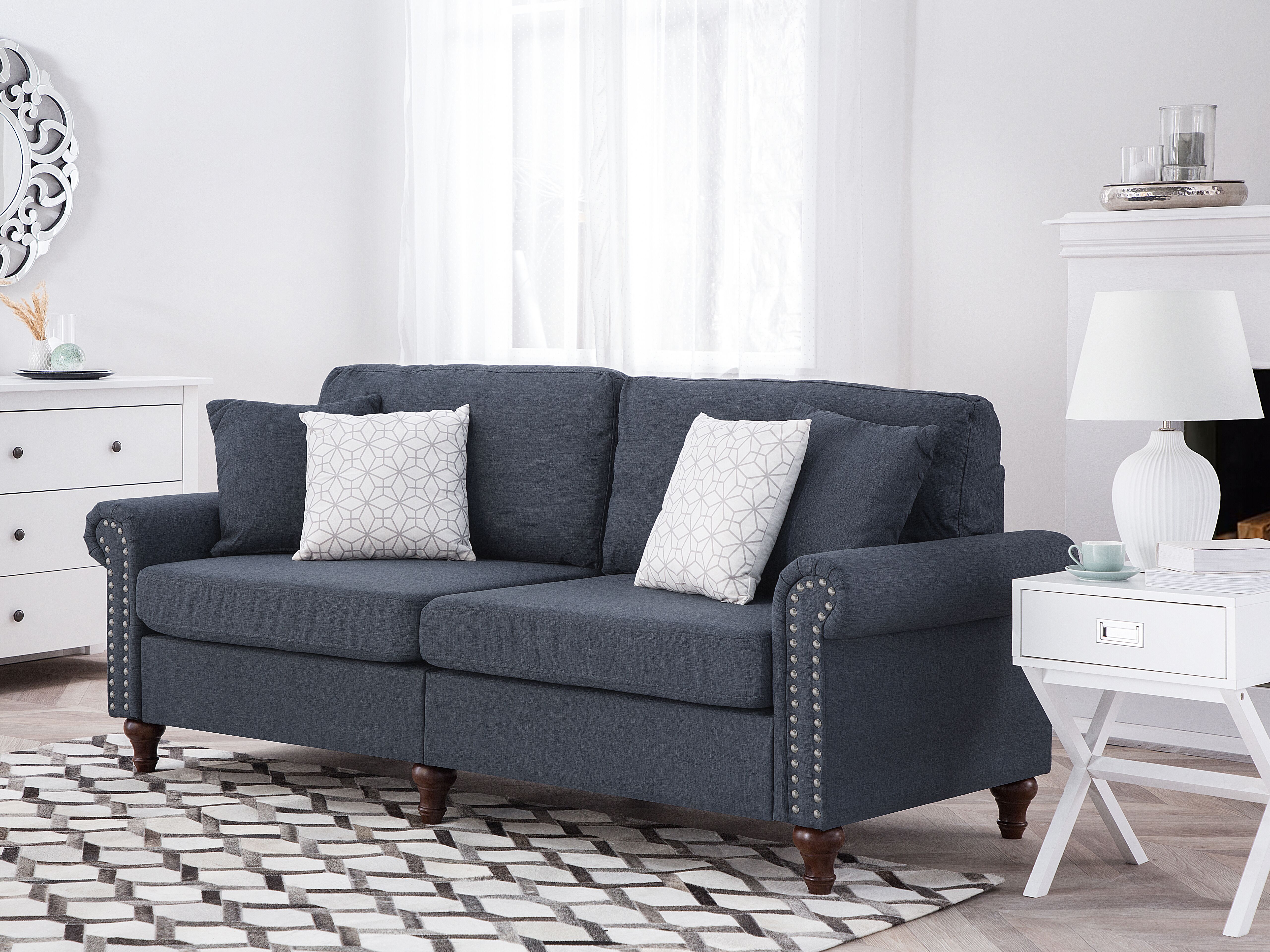 Sofa 3 Seater OTRA Fabric Dark Grey