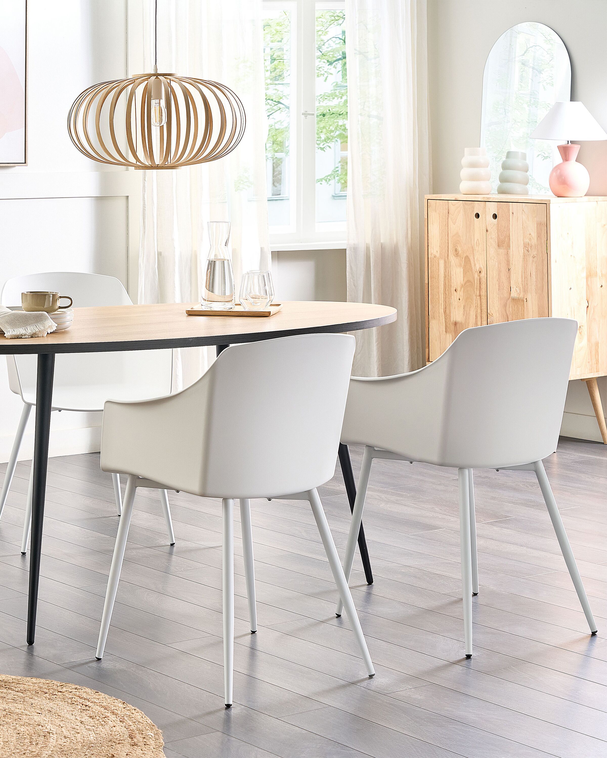 Set of 2 Dining Chairs FONDA White