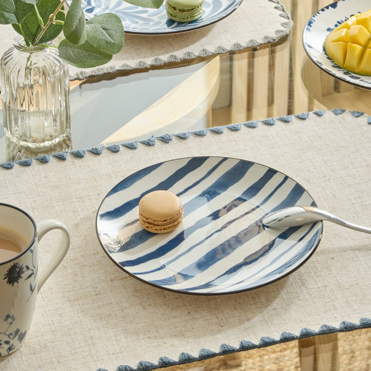 Set of 6 dessert plates "Umami" Porcelain, D.19.4 cm