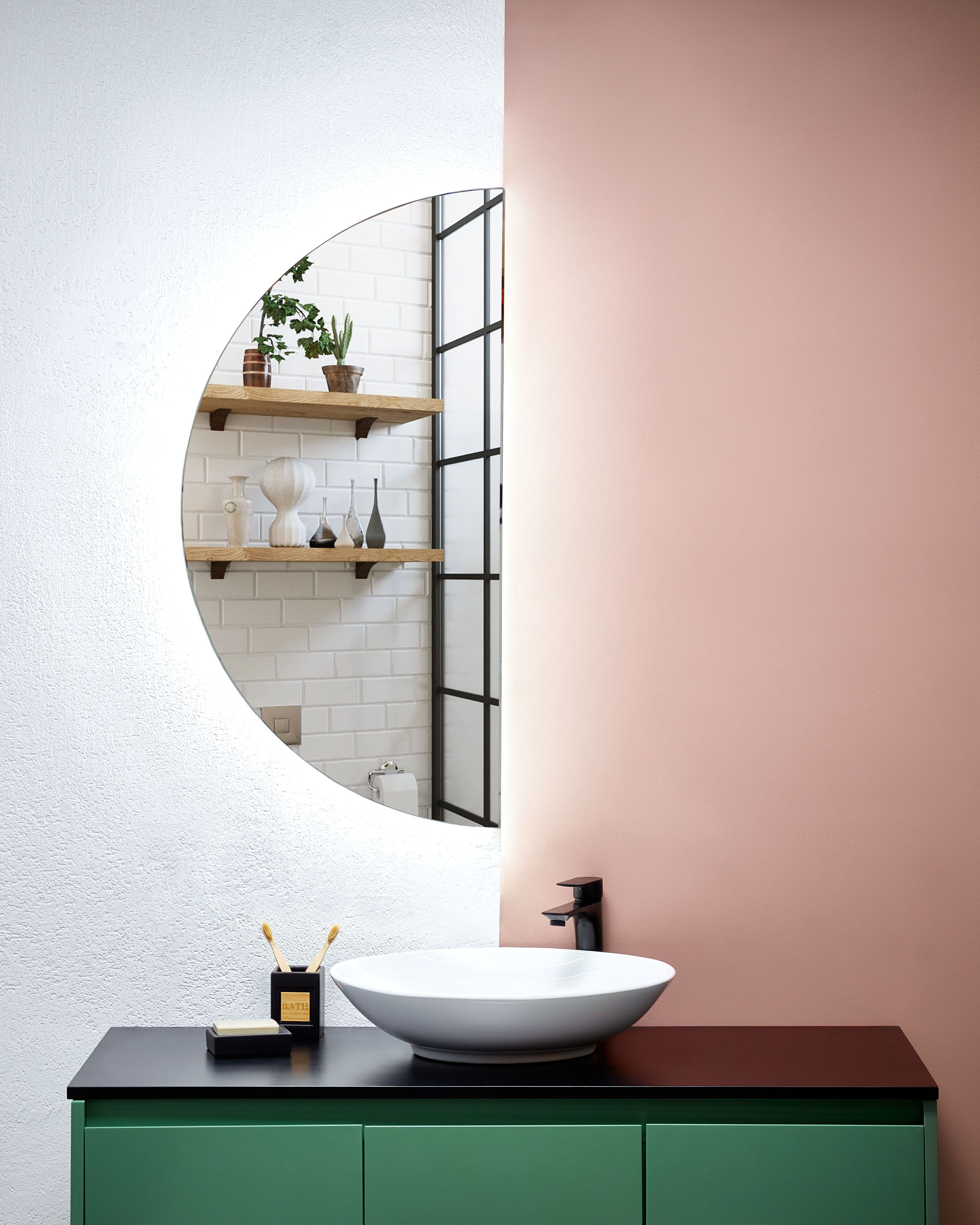 LED Bathroom Mirror LOUE 50 cm 100 cm Silver
