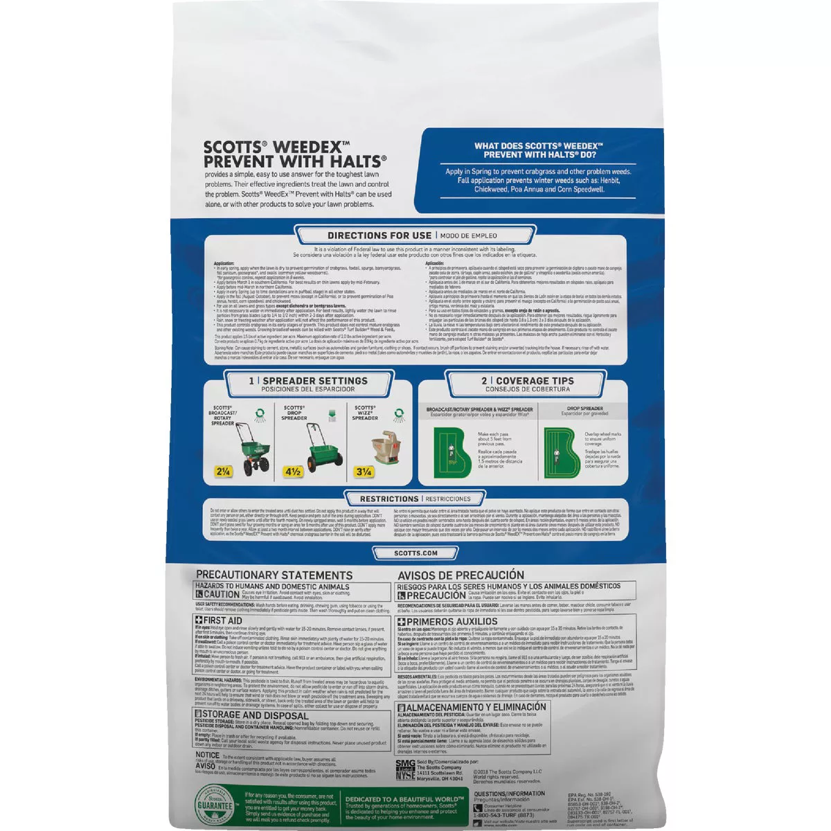 Scotts WeedEx Prevent with Halts 10.06 Lb. 5000 Sq. Ft. Crabgrass Preventer