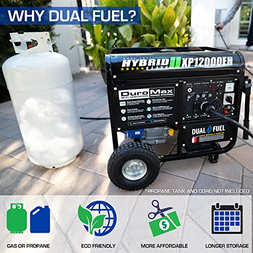 DuroMax Dual Fuel Generator 12,000W Gas/Propane, 457cc 4-Stroke - XP12000EH - Image 12 DuroMax Dual Fuel Generator 12,000W Gas/Propane, 457cc 4-Stroke - XP12000EH - Image 12