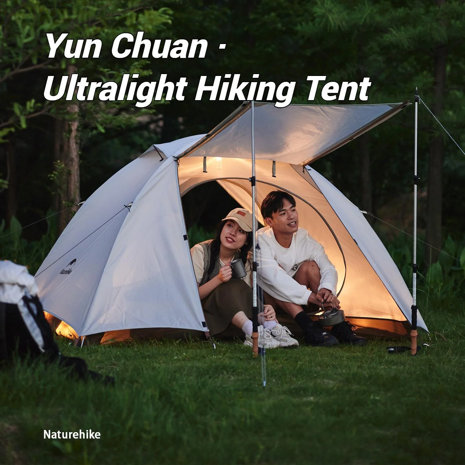 Naturehike, Ultralight Hiking Tent, Portable Camping Tent with Two Doors, Waterproof and Wind-resistant Dome Tent, UV Protection Backpacking Tent - Image 6