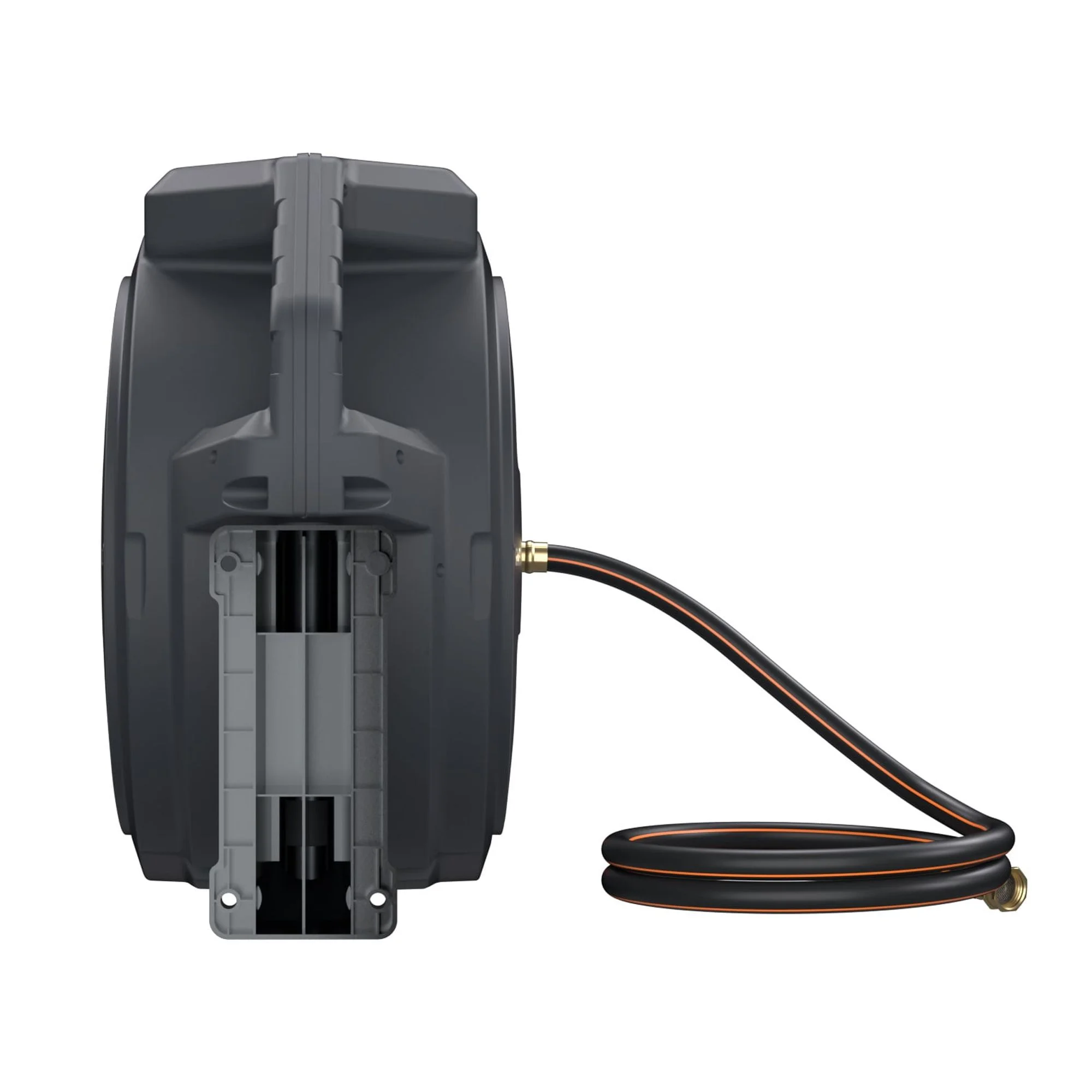 Giraffe Tools Retractable Garden Hose Reel with 1/2in-100ft Water Hose, Plastic Bracket, Wall Mounted, Dark Grey - Image 23