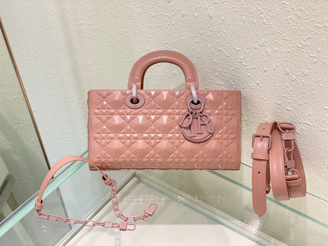 Medium Lady D-joy Bag White/Grey/Beige/Black For Women 10in/26cm M0540ONGE_M0301:1High-quality replica