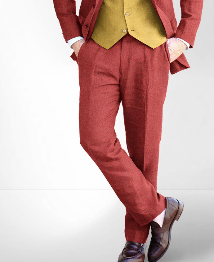 Business Plain Lapel Collar Single Breasted Blazer & Straight Pants 2Pcs Set