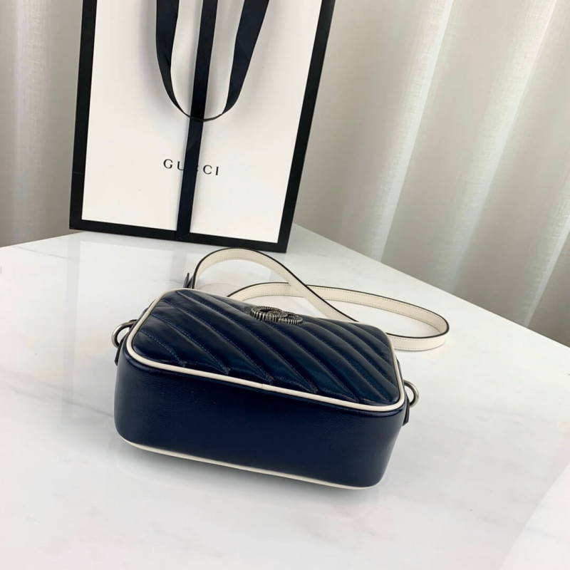 Replica Gucci Gg Marmont Matelasse Mini Bag 448065 Blue1:1High-quality replica