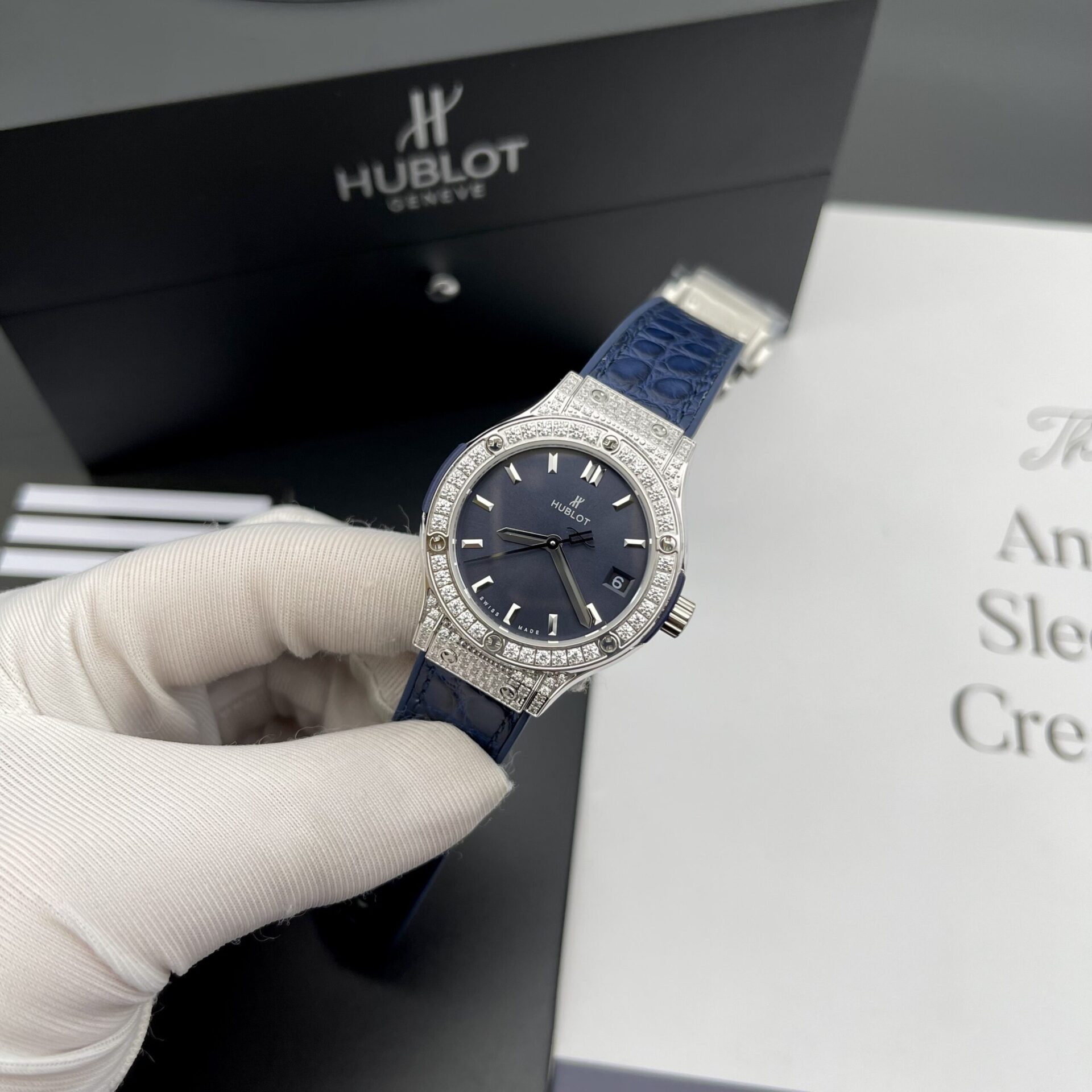 Hublot Replica Watch Classic Fusion Womens Blue Dial HB Fatory 33mm - Top club