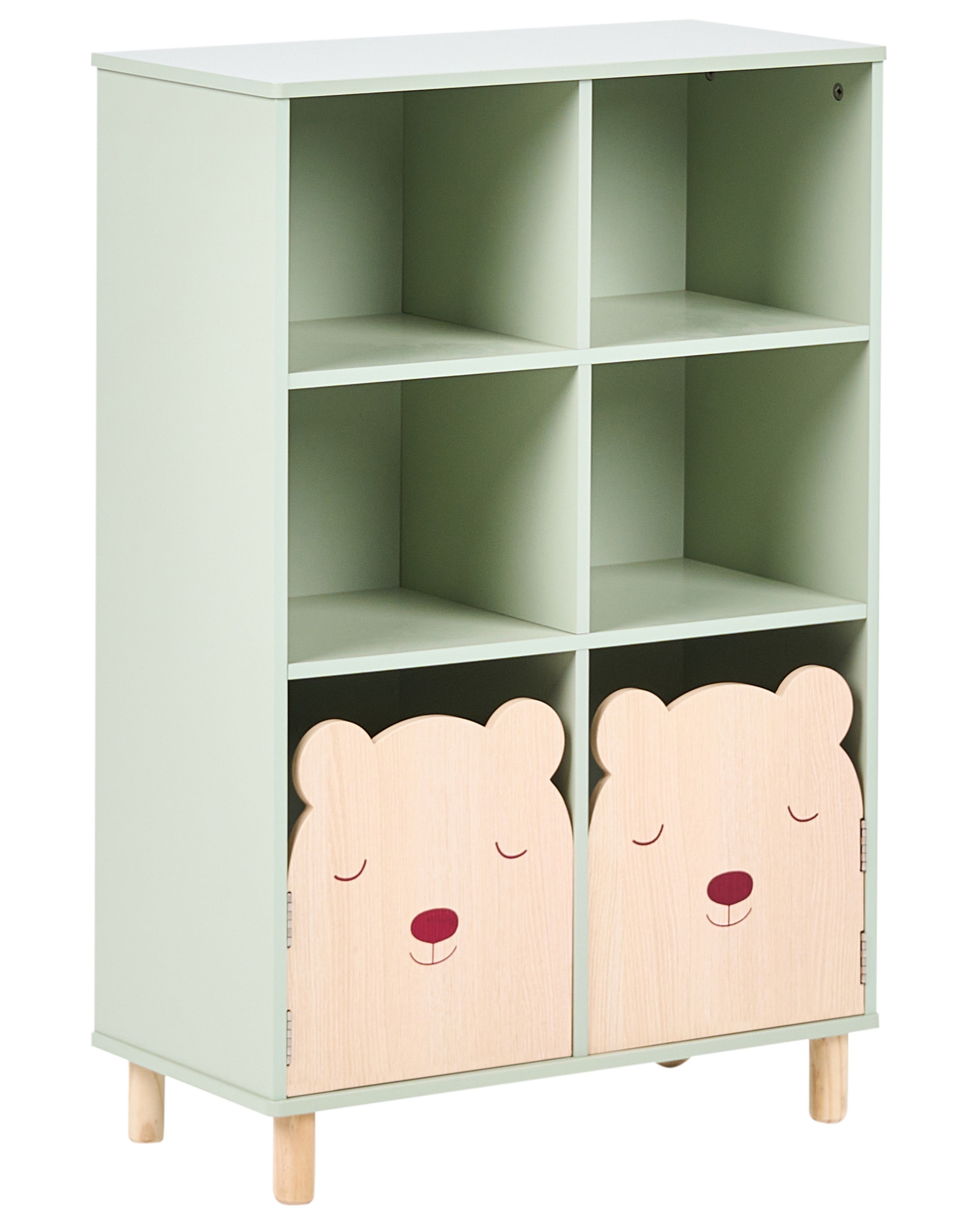 3 Tier Bookcase NOBBY 90 cm Light Green