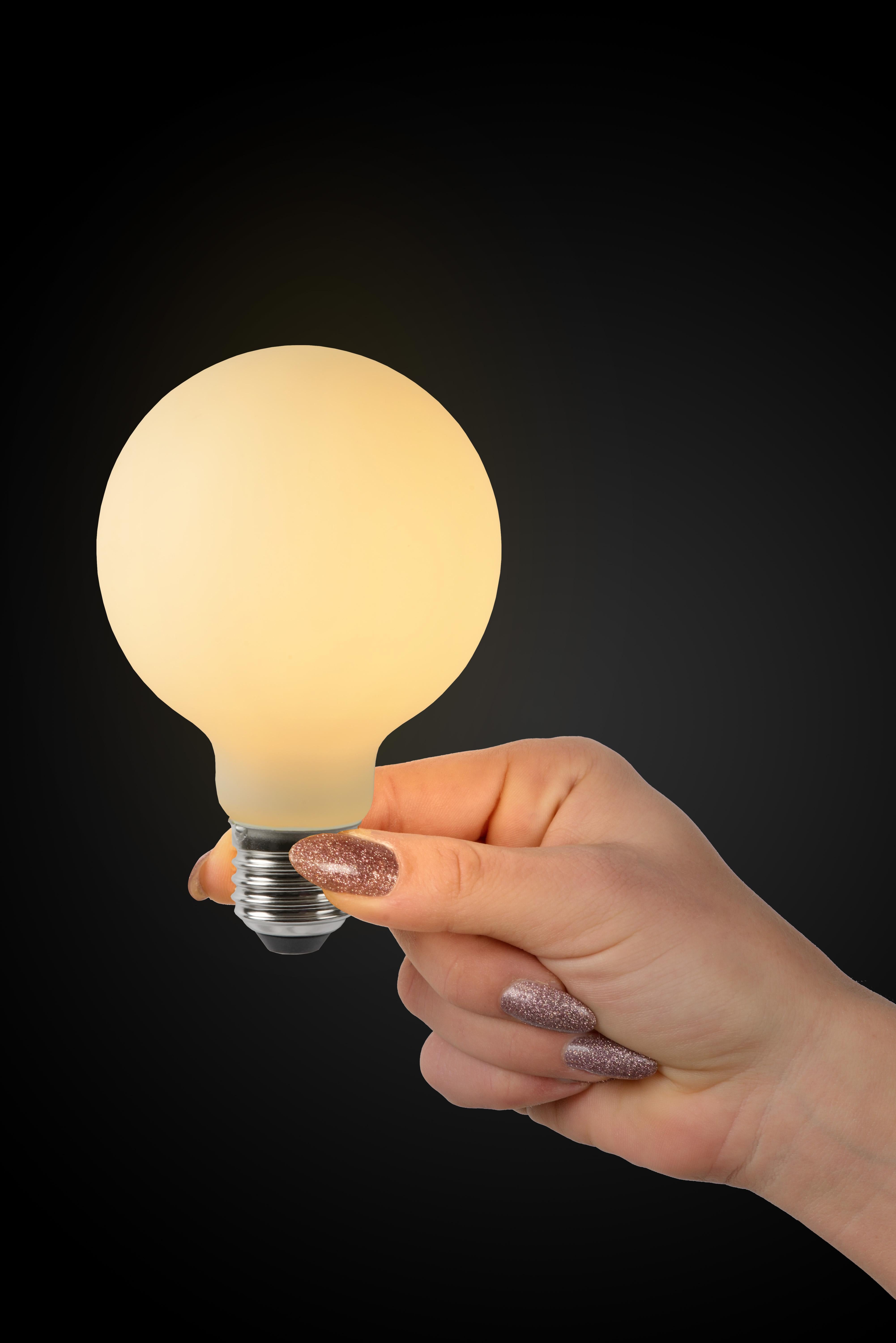 G80 LED lichtbron E27 5W 2700K opaal dimbaar