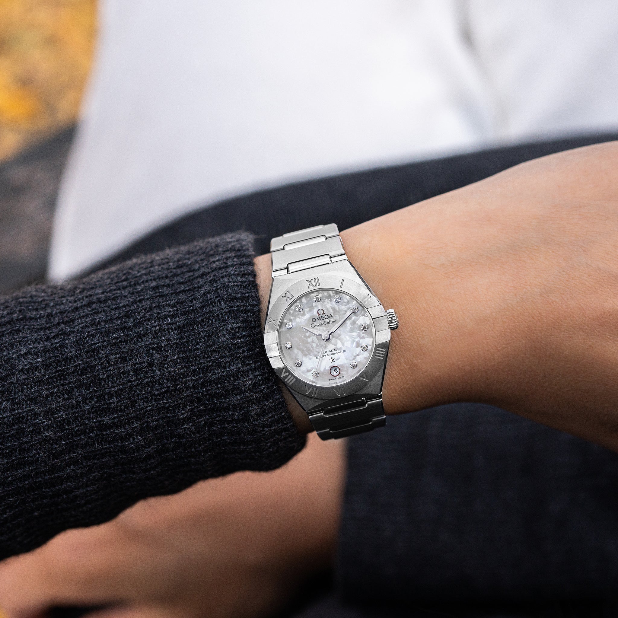 Constellation Co-Axial Master Chronometer 29mm Stainless Steel With Diamonds(1:1 replica) - Elite Watch Atelier