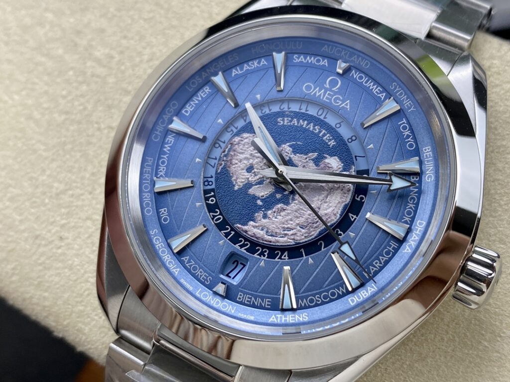 Omega Replica 11 Watch Aqua Terra Worldtimer Steel Strap Factory VS 43mm - Top club