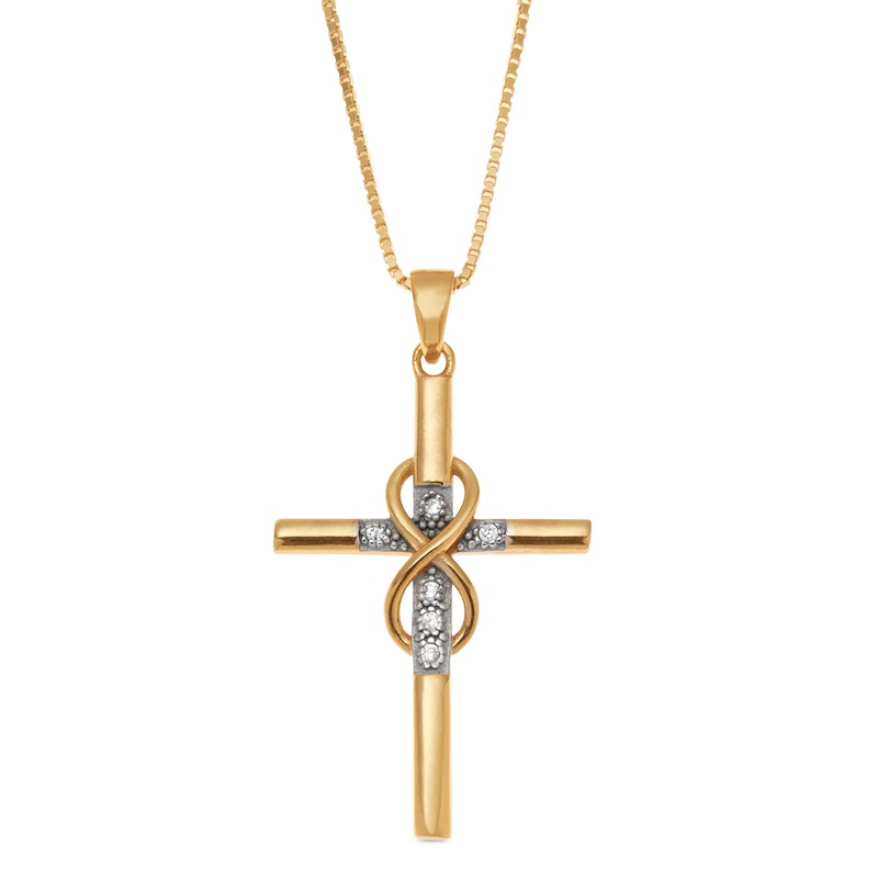 Diamond Cross Eternity Pendant - MIDNIGHT VELVET CATALOG