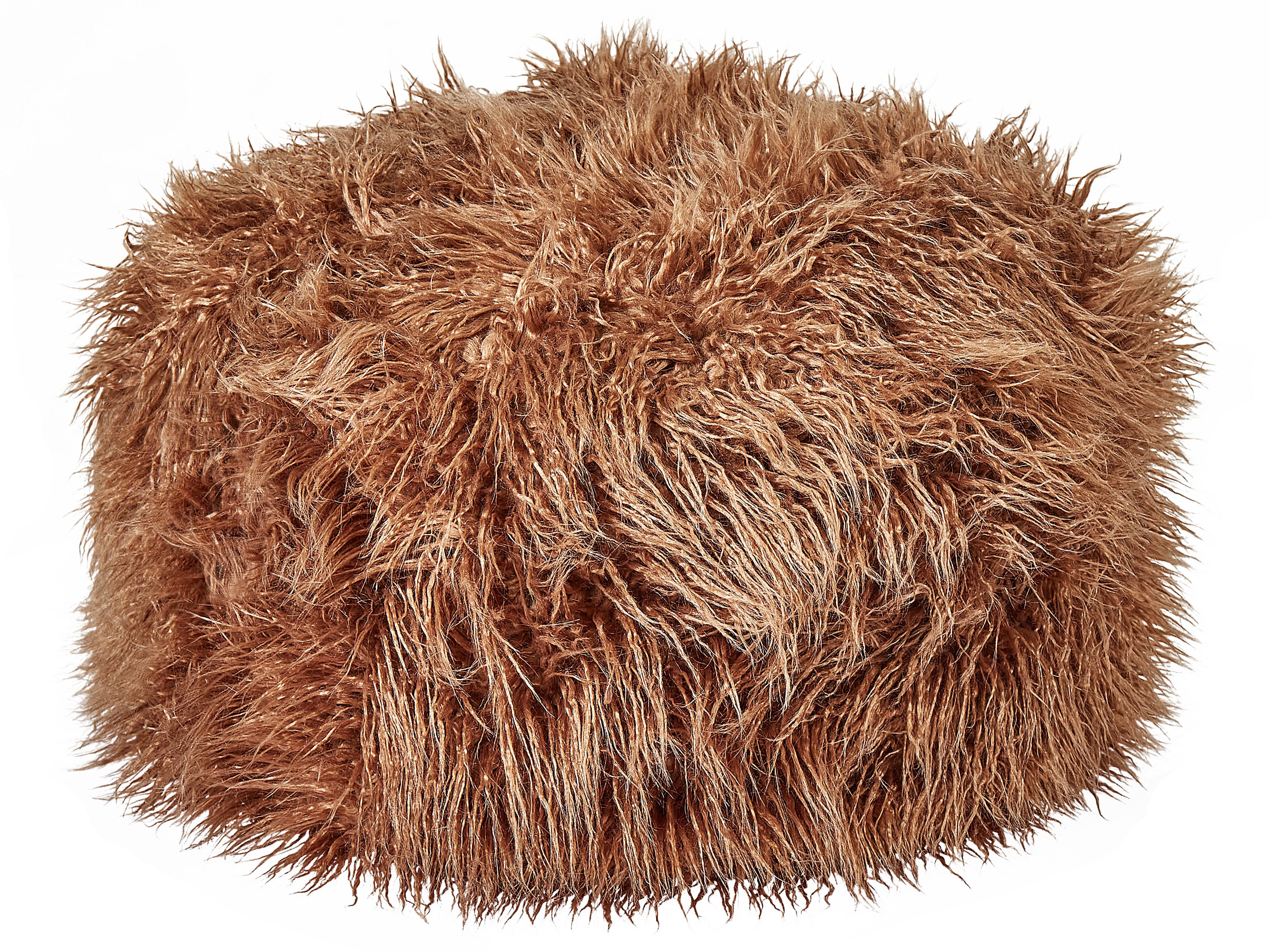Pouffe TUKKI Faux Fur Brown