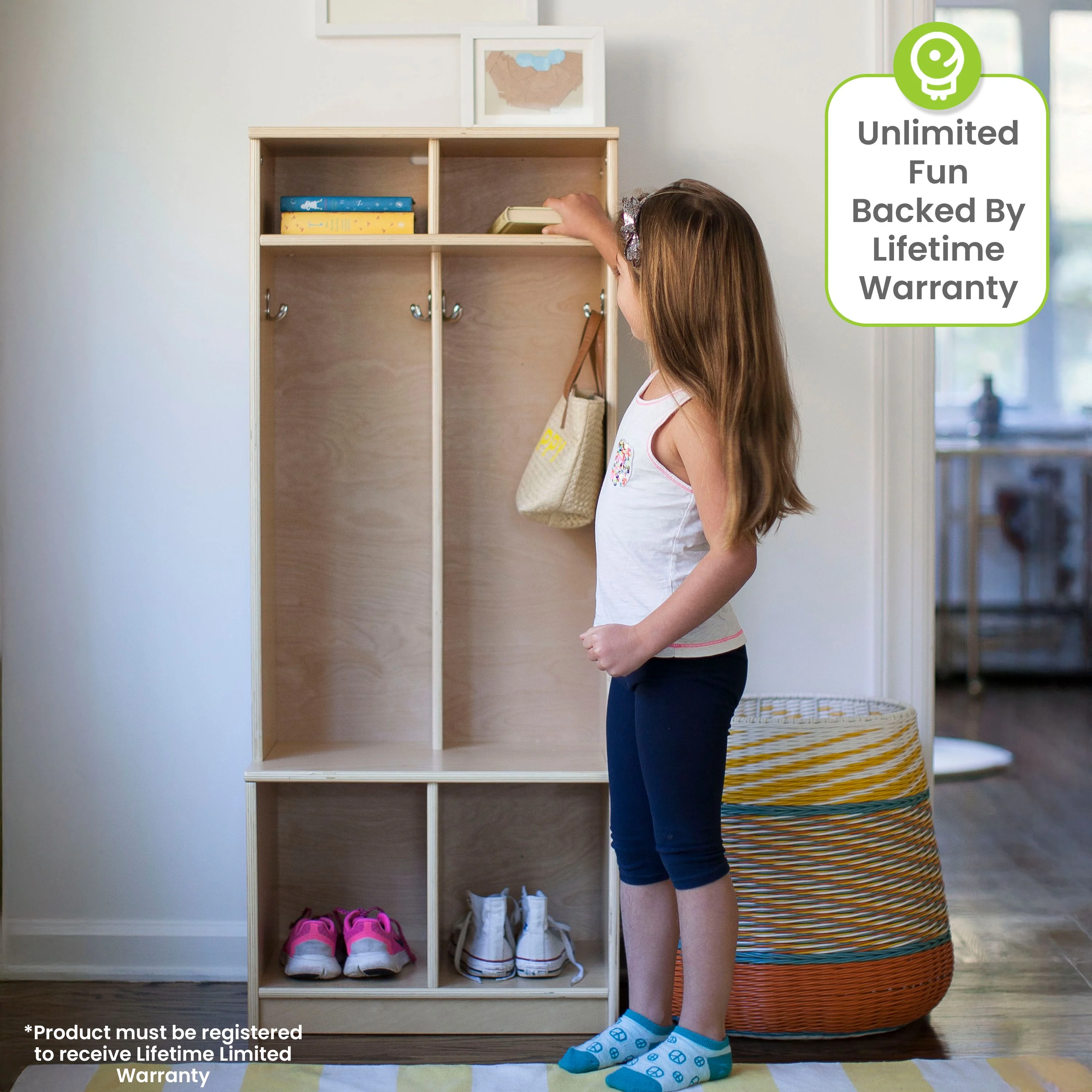 Little Partners Locker Cabinet Cubby Organizer, Learn 'N Store Wooden Classroom Cubbies Compartment Lockers for Storage of Toddlers and Kids Coats, Equipment, Backpacks - Espresso - Image 21