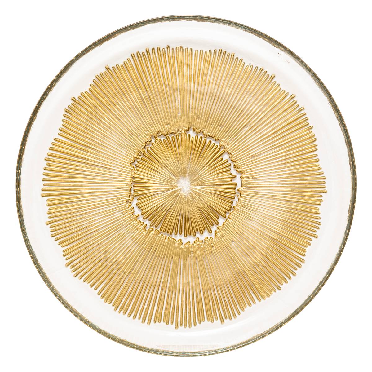 Dessert plate "Celeste" Glass, D.21 cm, Gold