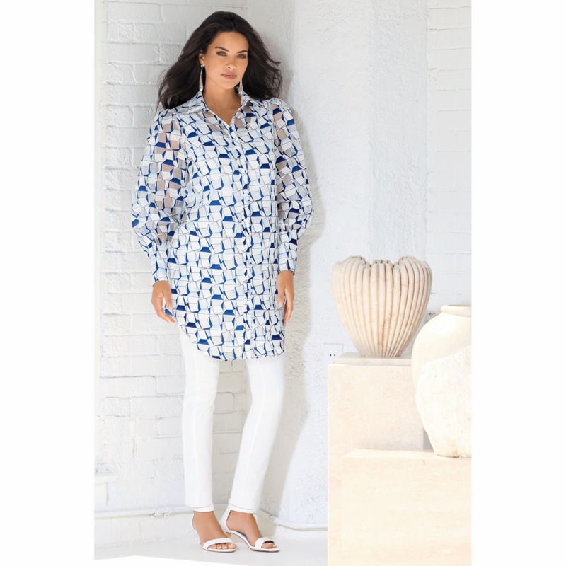 Jayden Woven Tunic - MIDNIGHT VELVET CATALOG