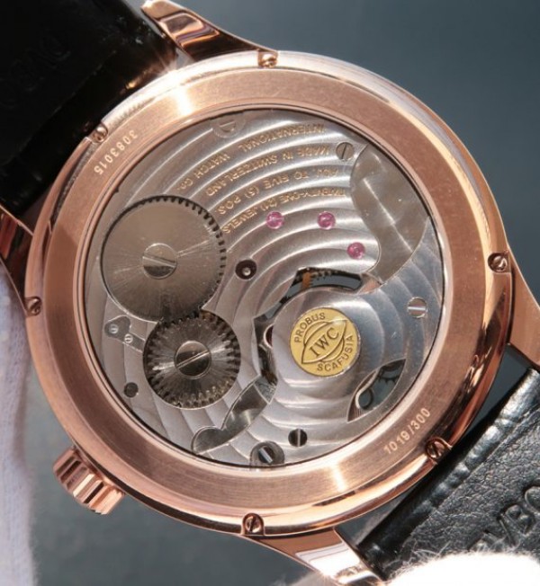 Replica IWC Portuguese Tourbillon Power Reserve RG Moonphase Black Dial - Top club