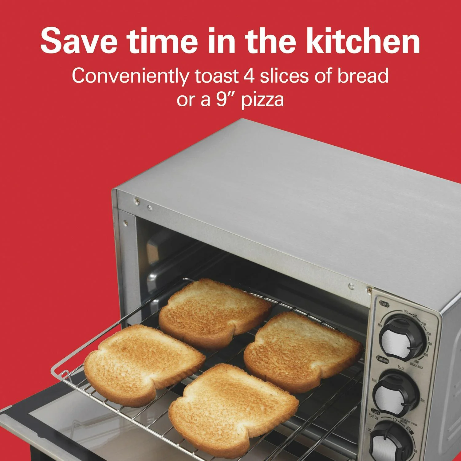 Hamilton Beach 4 Slice Stainless Steel Toaster Oven