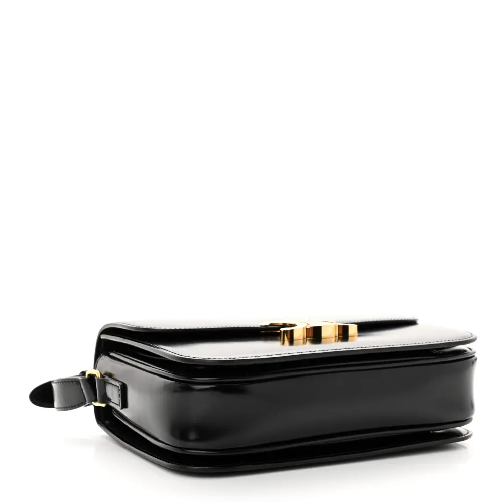 Replica Celine Black Shiny Calfskin Bag with Gold Hardware1:1High-quality replica