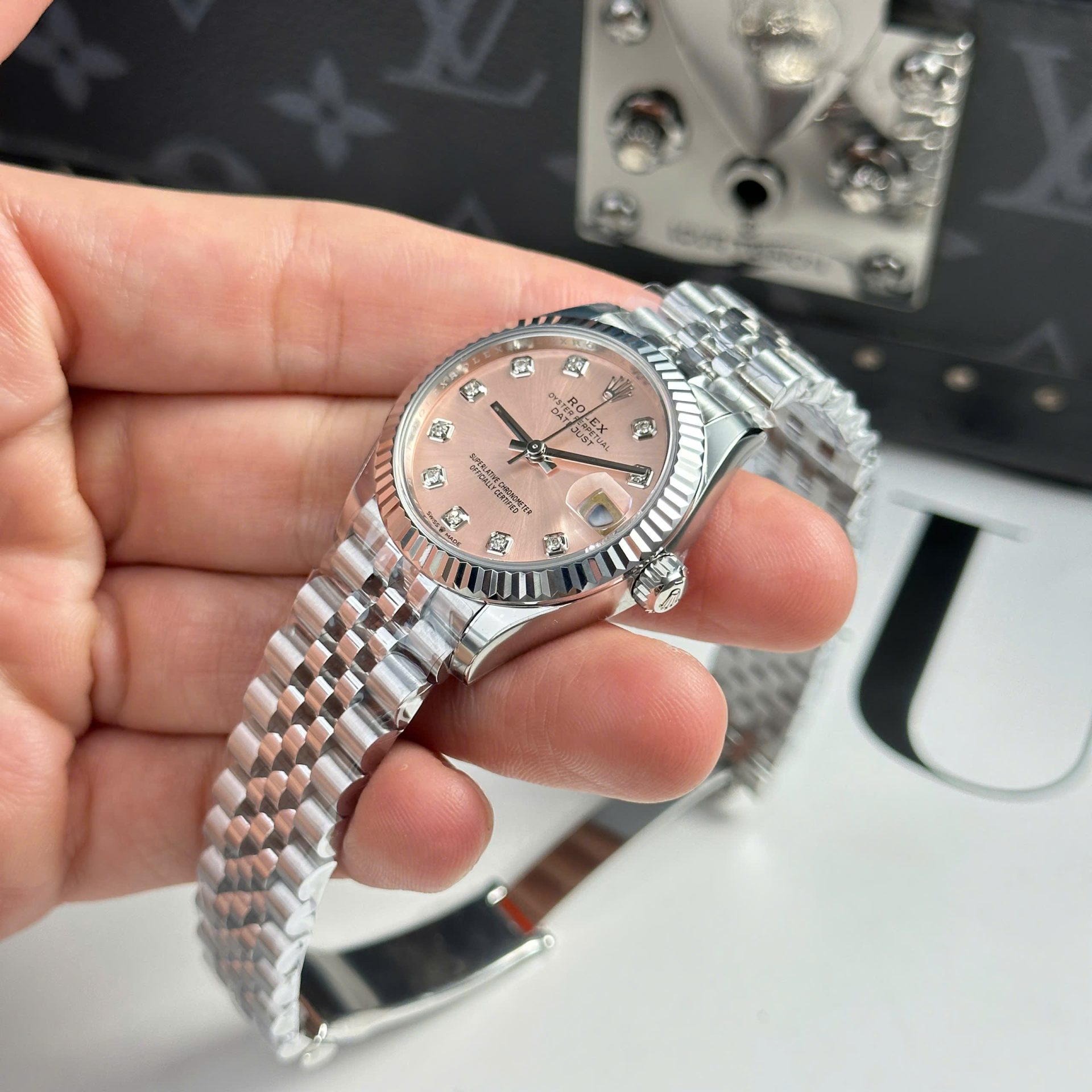 Rolex DateJust Replica Watch Dial Pink Jubilee Strap THB Factory 31mm - Top club