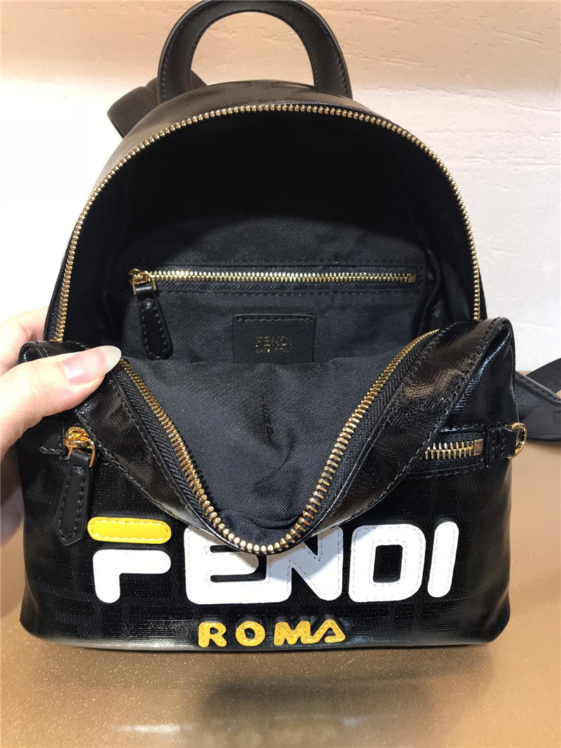 Fendi Black FF Backpack - Replicaclubs