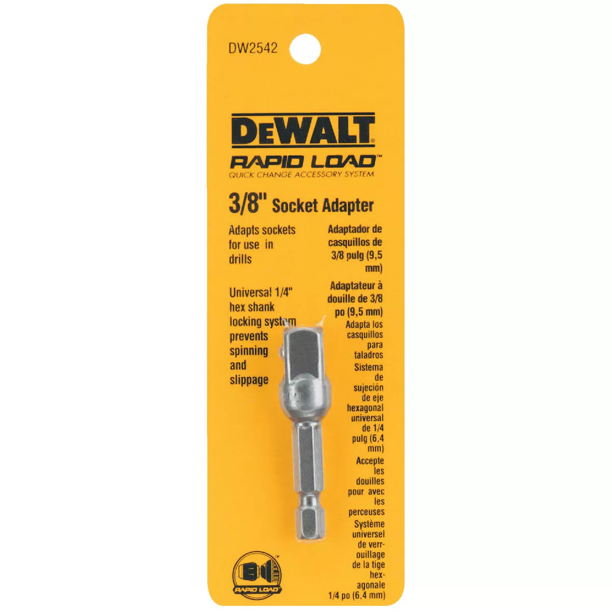 DEWALT 3/8 In. Square 2 In. L. Socket Adapter