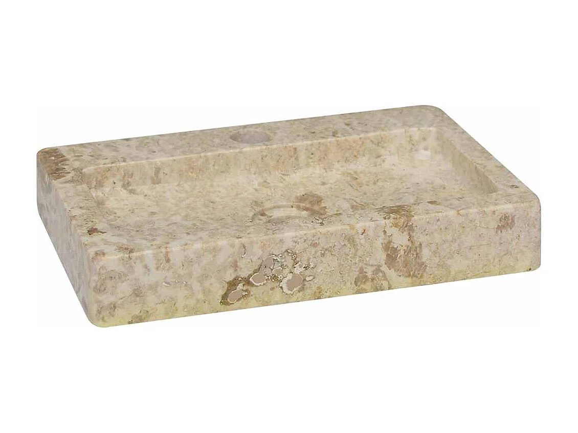Lavabo salle de bain-Vasque mural crème 38x24x6,5 cm marbre