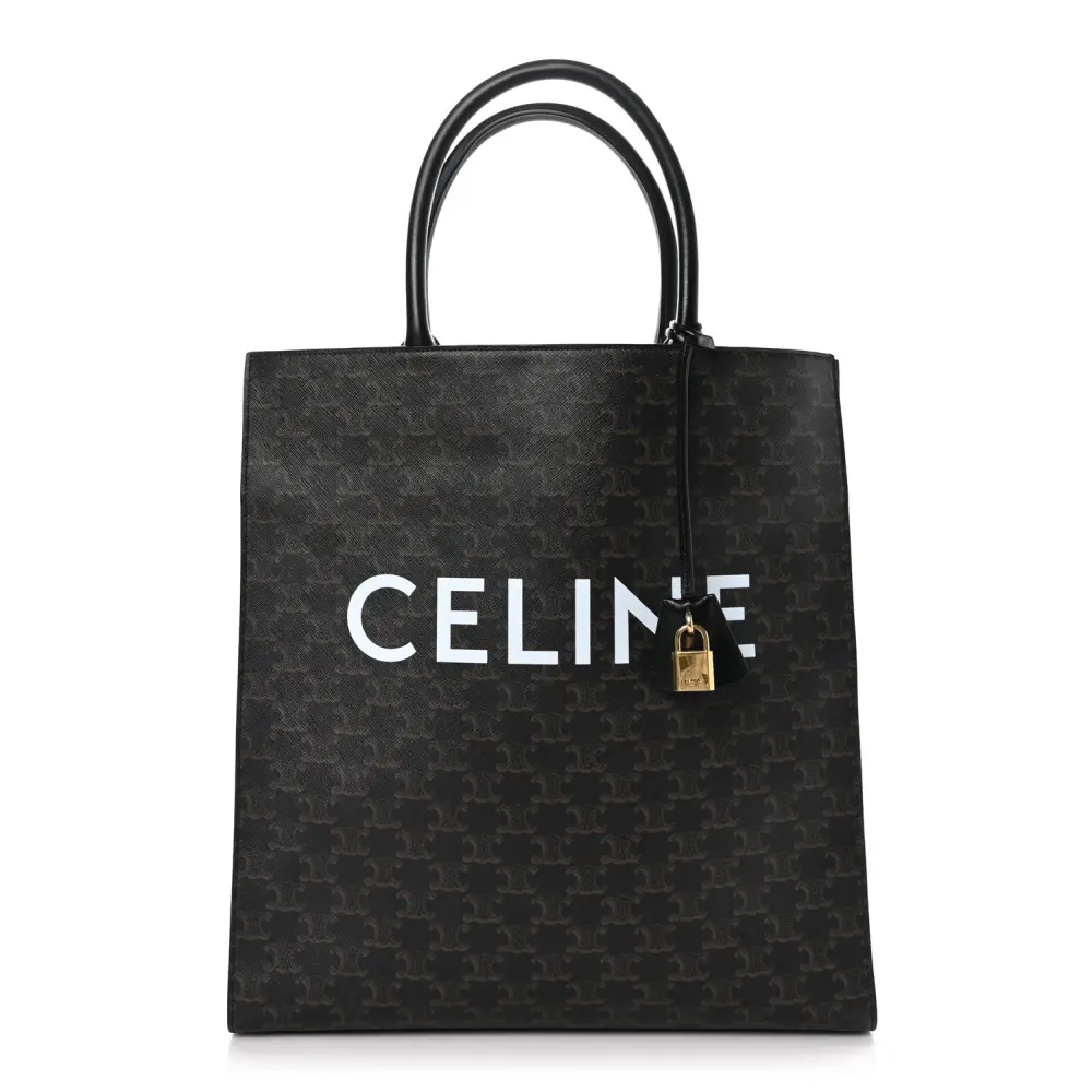 Mirror Quality Celine Black Triomphe Replica Vertical Cabas1:1High-quality replica