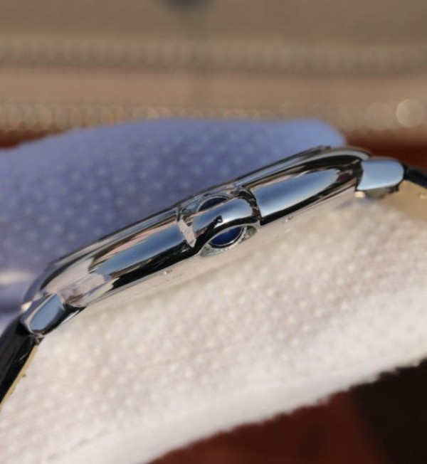Replica Cartier TWF Ballon Bleu 46mm Black Textured Dial Leather Strap MIYOTA9015 - Top club
