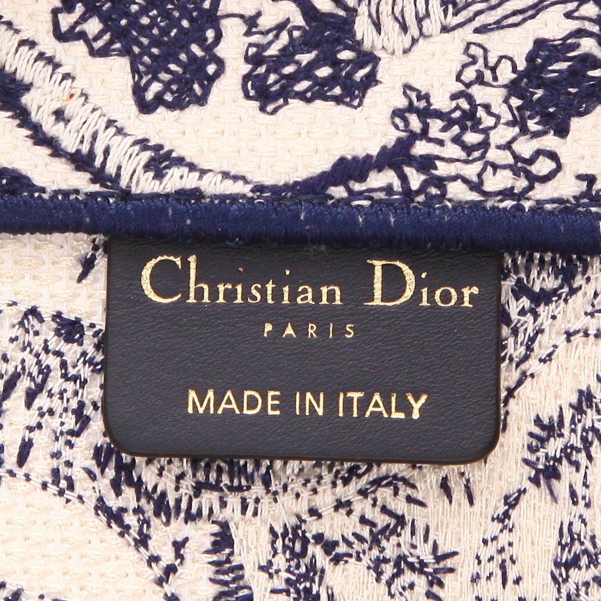 Dior Book Tote shopping bag in blue and beige canvas1:1High-quality replica