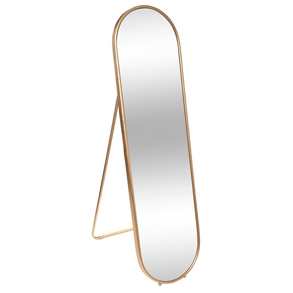 Mirror on foot"Edi" Gold-plated metal, 160x44 cm
