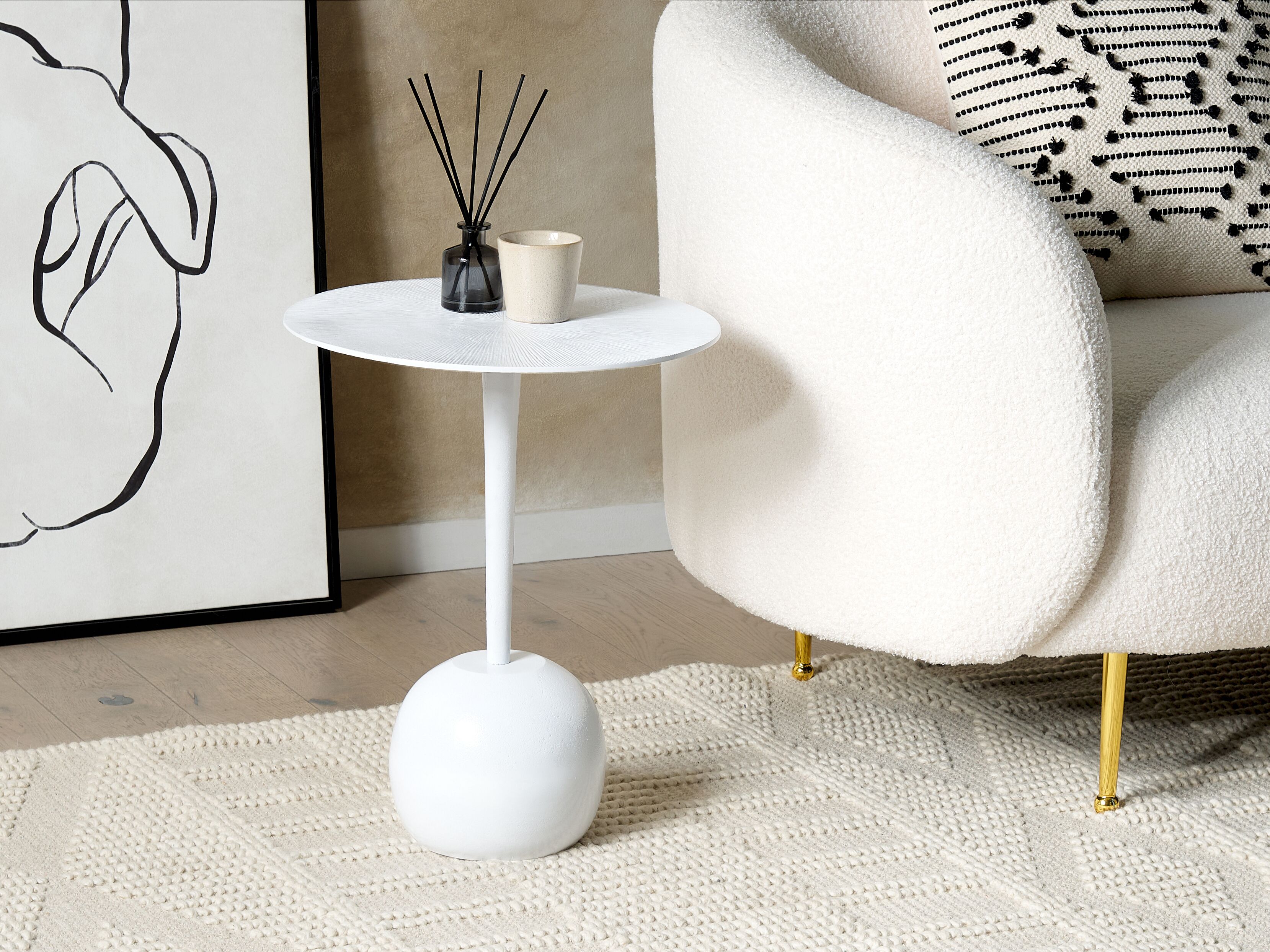 Side Table EUCLA Metal White