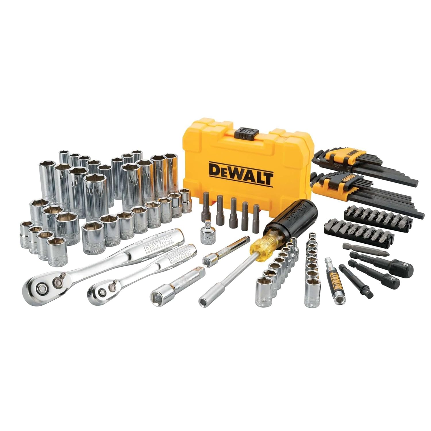 DEWALT Mechanics Tools Kit and Socket Set, 1/4