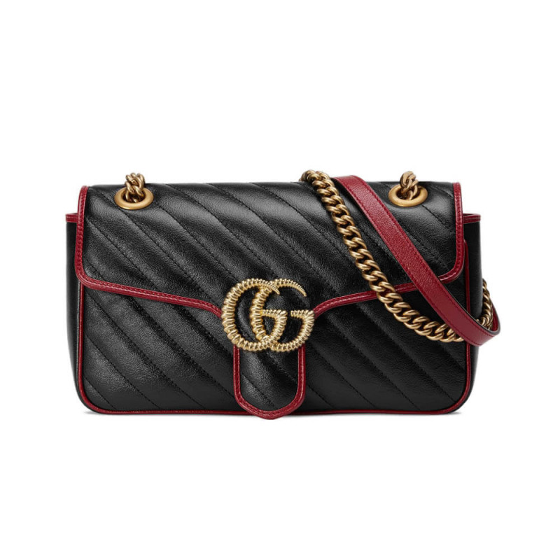 Replica Gucci Gg Marmont Small Shoulder Bag 443497 Black1:1High-quality replica