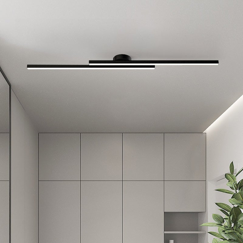 SlankLicht – Langwerpige Zwarte LED Plafondlamp