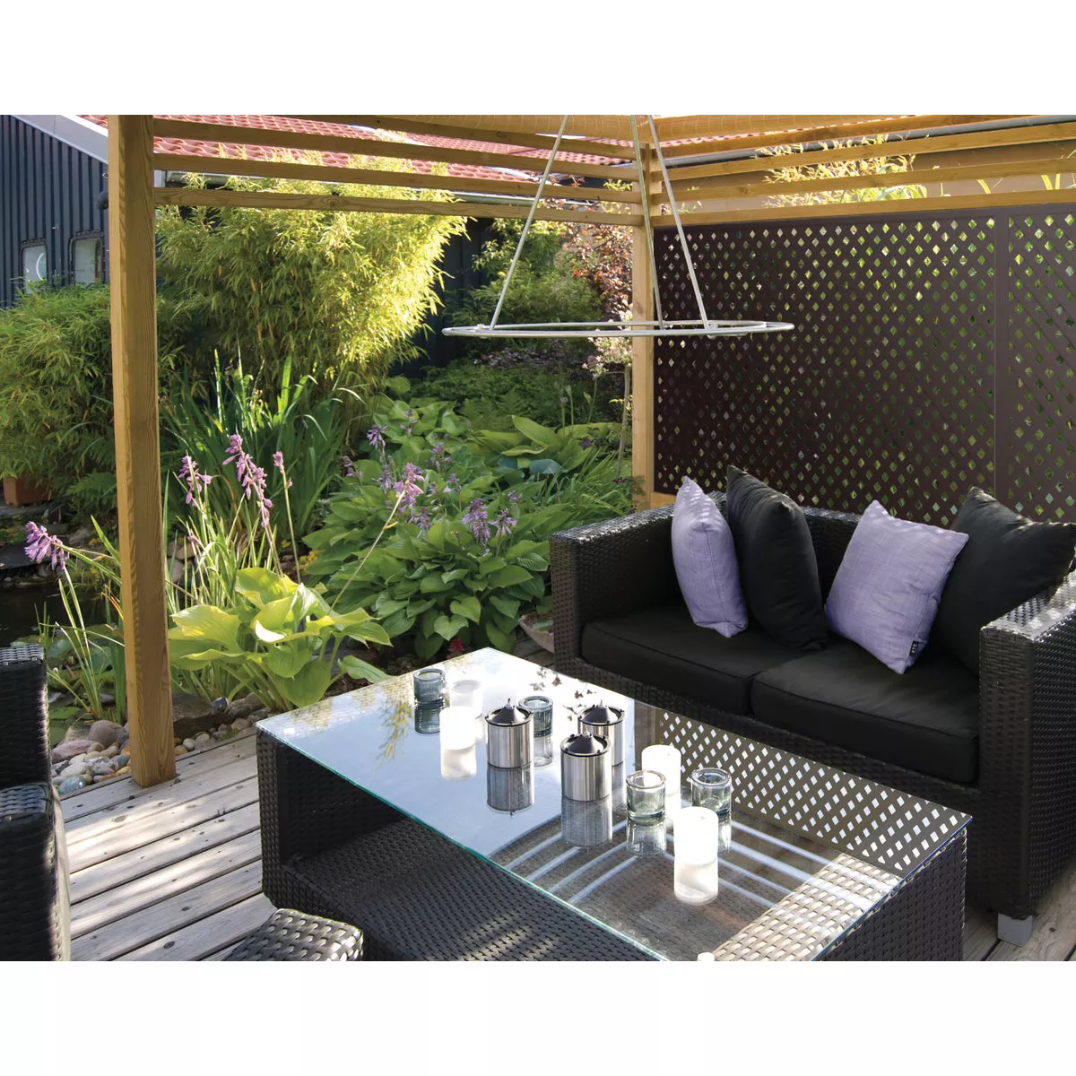 Deckorators 4 Ft. W x 8 Ft. L x 1/8 In. Thick Black Vinyl Privacy Lattice Panel