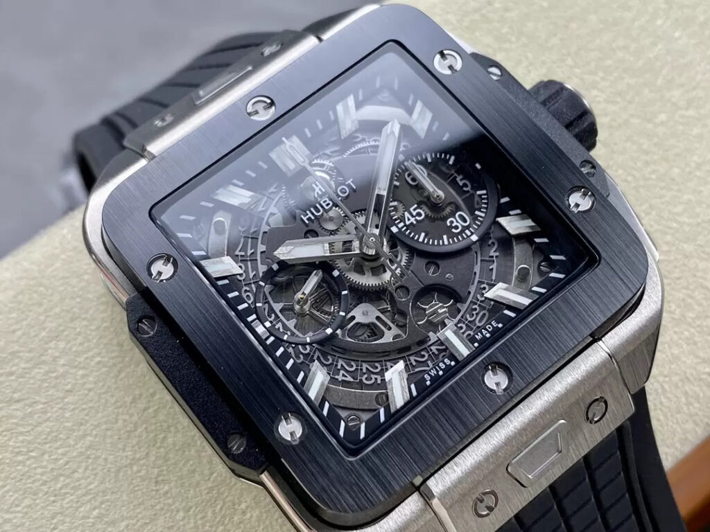 Hublot Replica 1:1 Watch Big Bang Square Titanium Black Ceramic Bezel 42mm - Top club