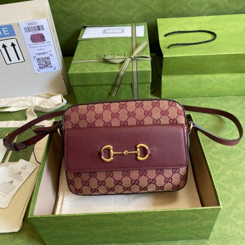 Replica Gucci Horsebit 1955 Small Bag In Burgundy 6454541:1High-quality replica